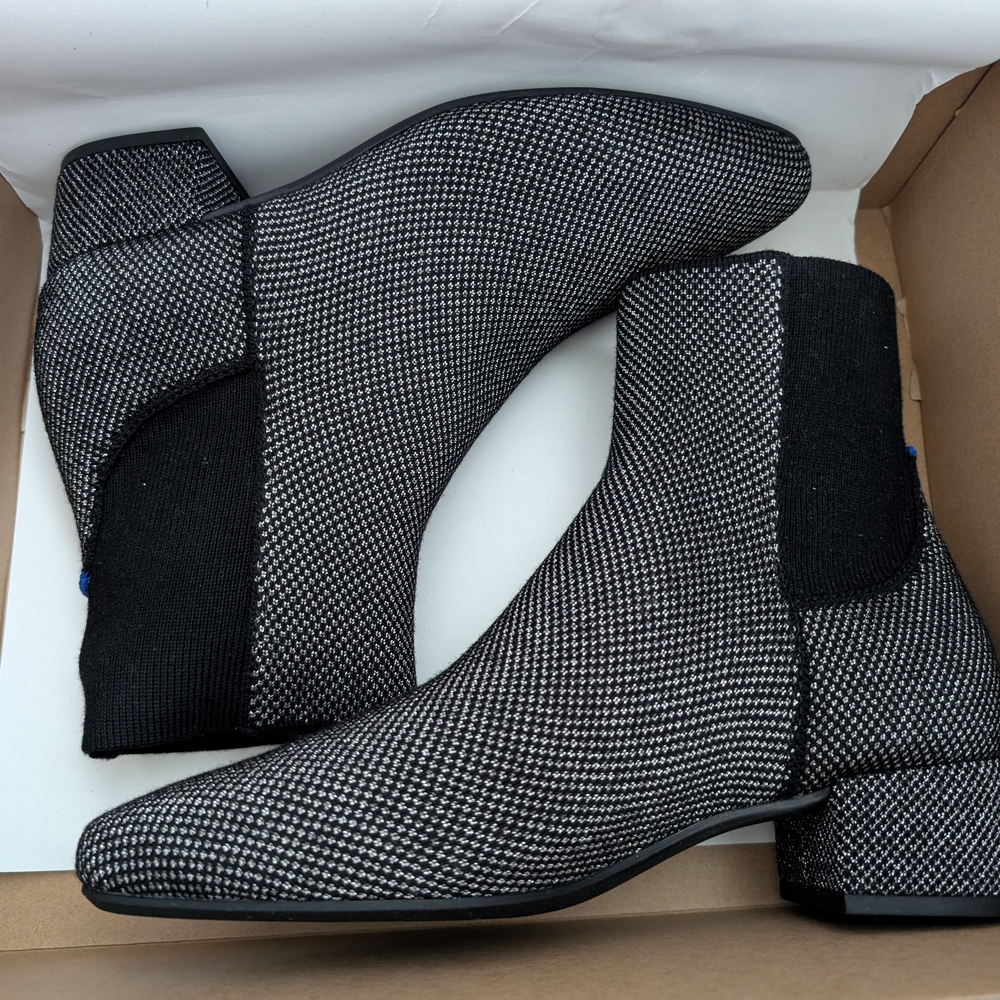 Stylish Black and White Women's Ankle Boots